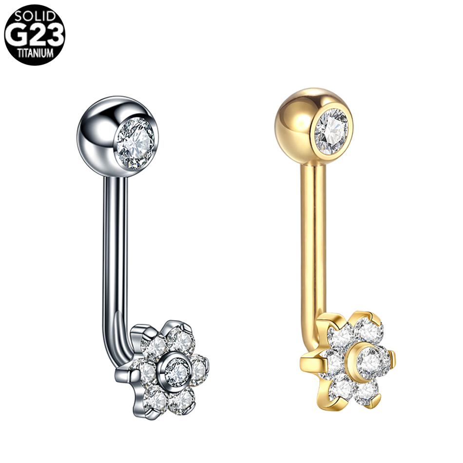 Body Jewelry Vch - 1 Stück 14G Titan Blume Christina