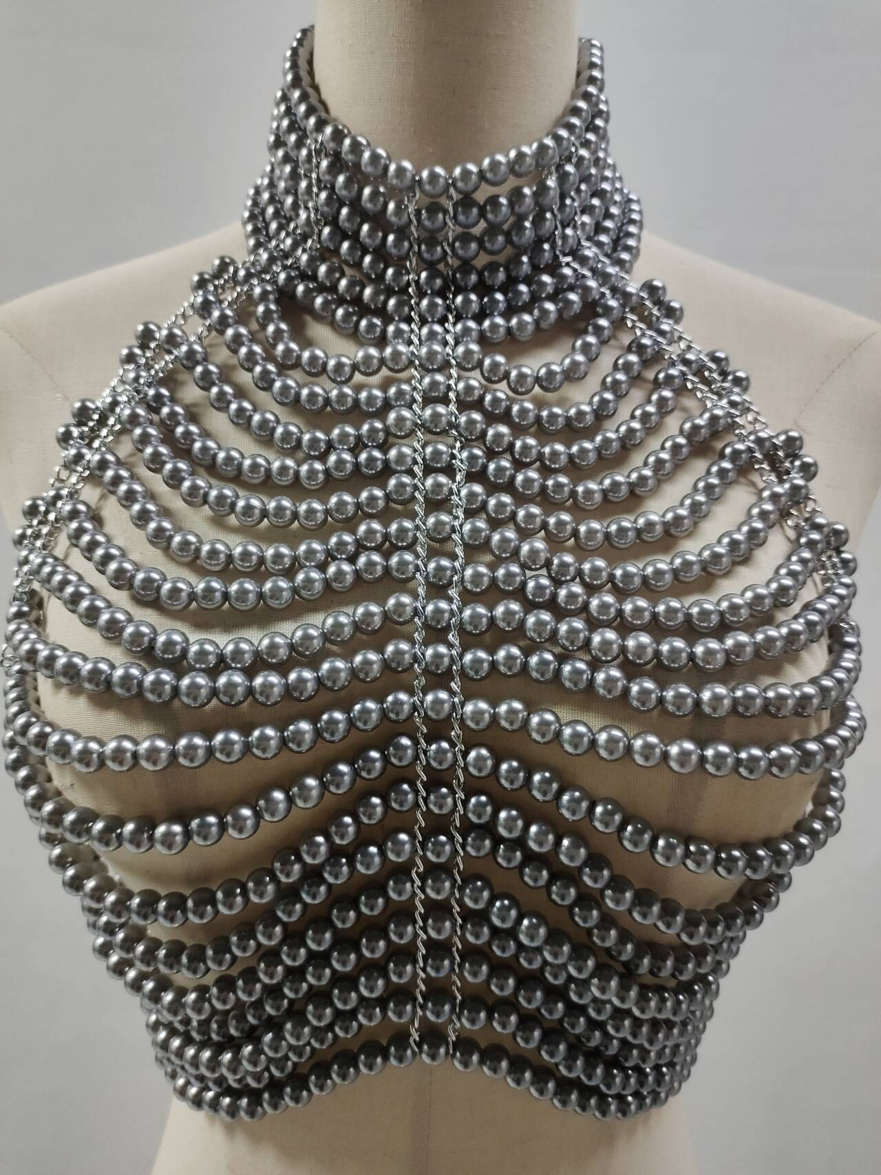 Body Jewelry For Backless Dress - Damen-Tanktops, Florkragen, ärmellos, rückenfrei, verstellbares Kleid,