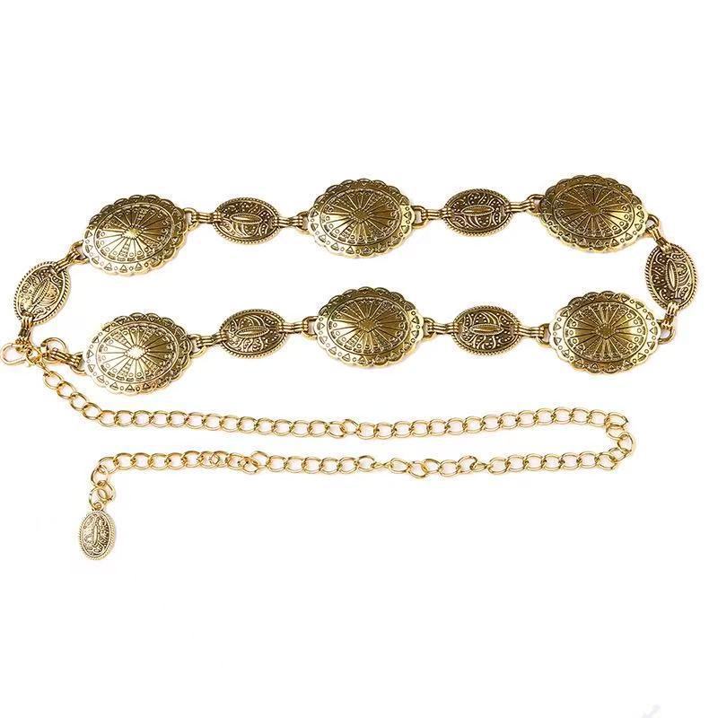 Body Jewelry High End - Damen-Taillenkette im Retro-Stil aus Metall mit