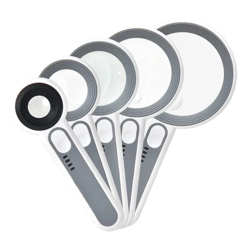Body Jewelry Websites - Wiederaufladbare 12-fache tragbare Lupe mit LED-Licht