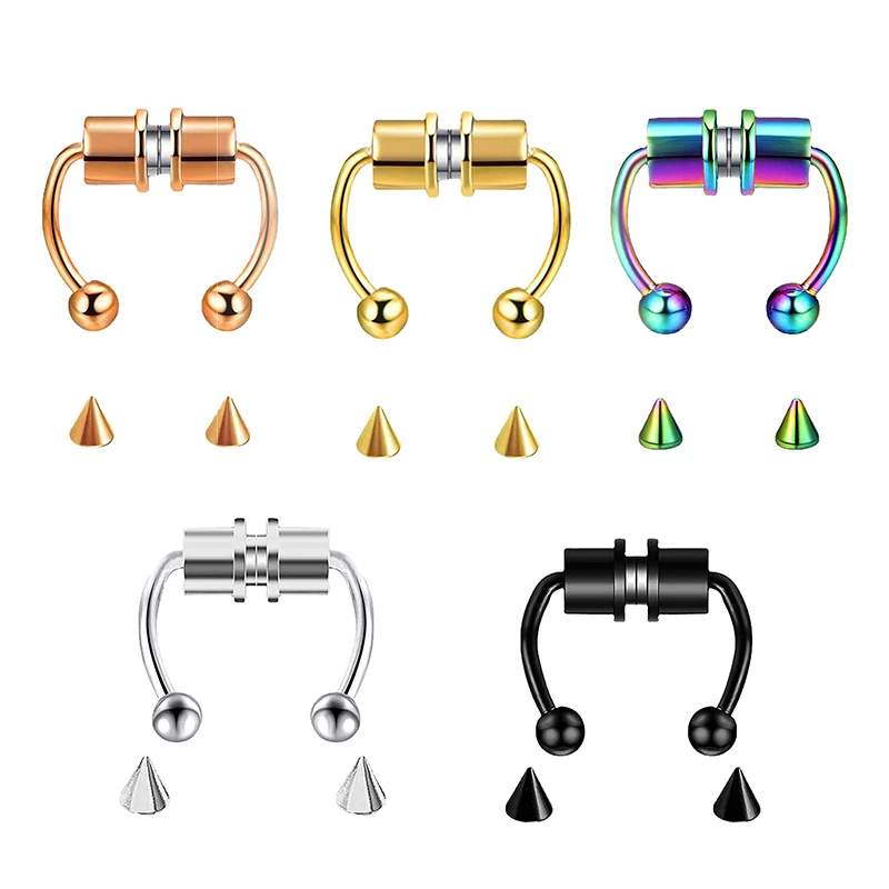 Body Jewelry Piercing - Gefälschte Piercing Nase Ring Hoop Septum