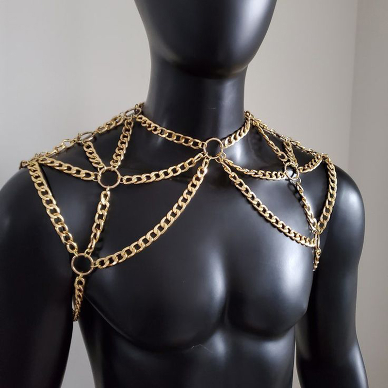Body Jewelry Men - Punk Männer Schulter Körper Kette Zurück