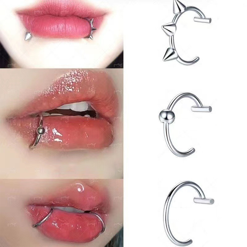 Body Jewelry Lip Ring - 1 Stück Edelstahl Fake Nasenring Hoop