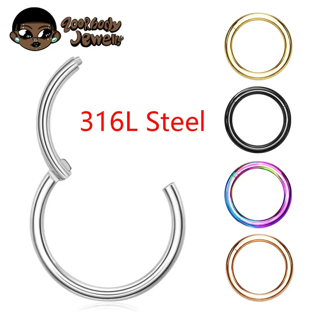 Body Jewelry Quality - 10 Stücke 316L Edelstahl Nasenring Piercing