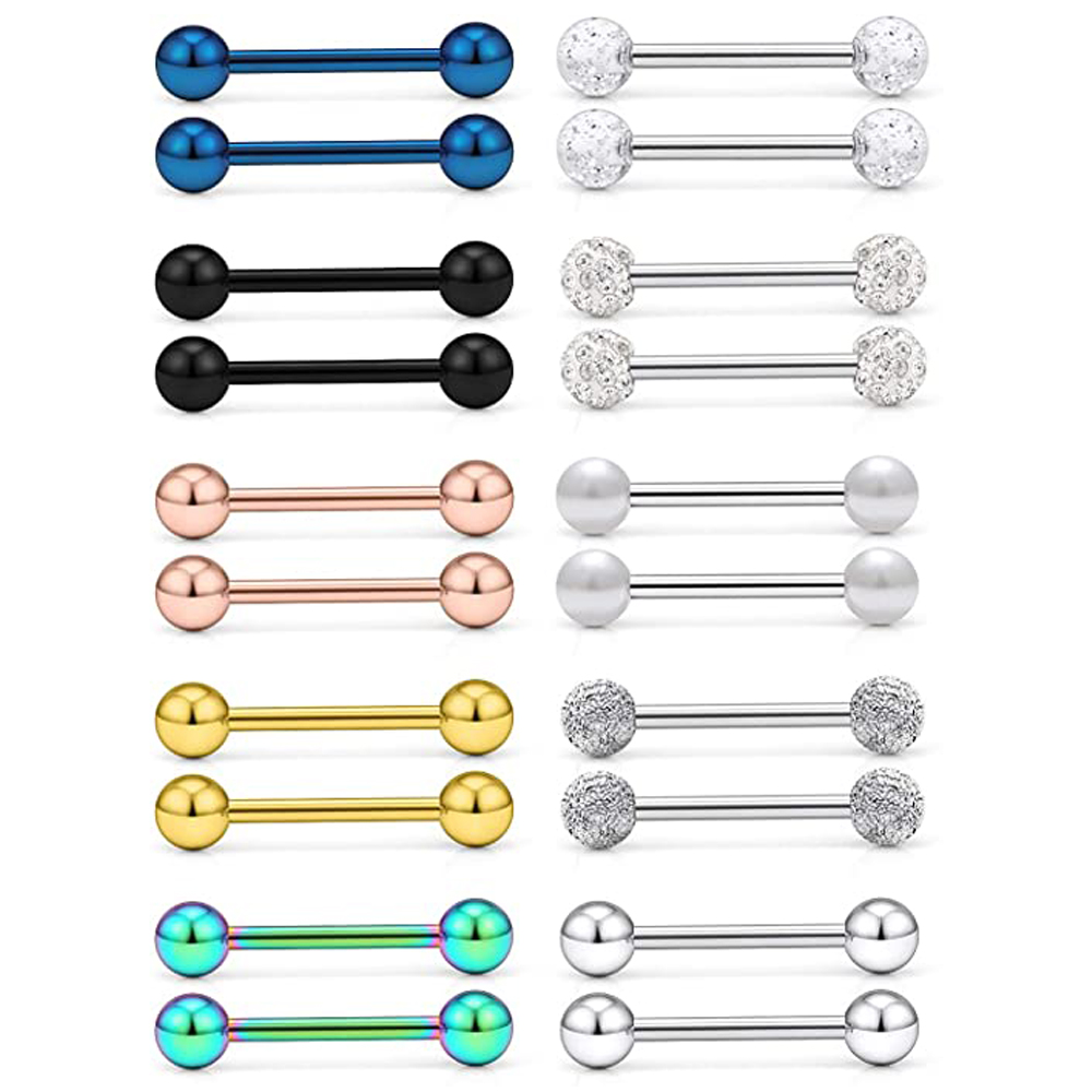 Body Jewelry Nipple Rings - 14G Zunge Ringe Nippel Ringe Chirurgische
