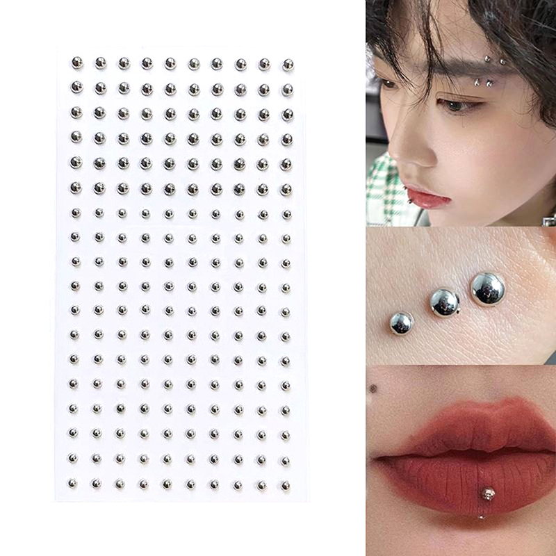 Body Jewelry Piercing - Diamant-Aufkleber, gefälschter Nasenstecker, selbstklebende Strasssteine, nicht