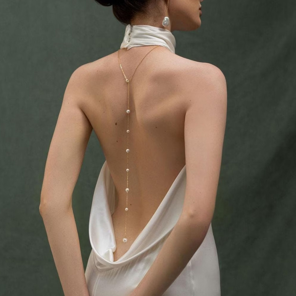 Böhmische Braut-Rückenkette, H – Body Jewelry For Backless Dress Bewertung und Preis