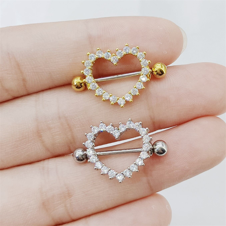 1 Paar Titan-Nippelpiercing-Sc – Body Jewelry Nipple Rings Bewertung und Preis
