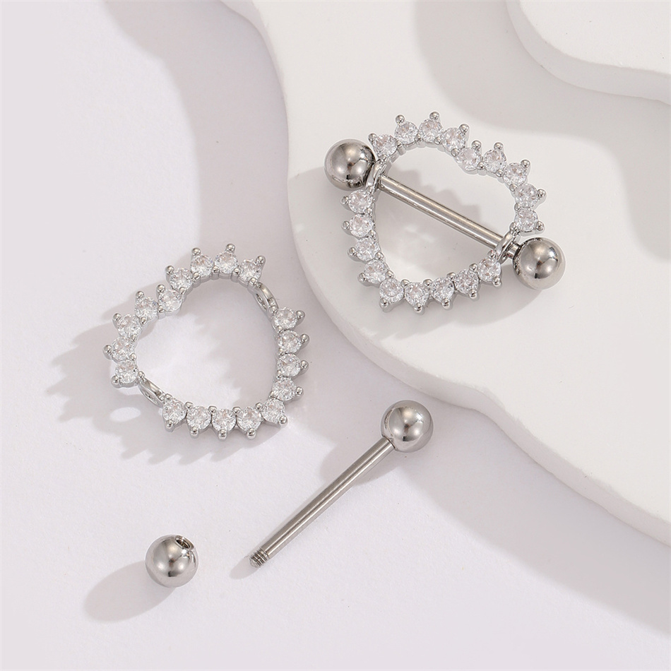 1 Paar Titan-Nippelpiercing-Sc – Body Jewelry Nipple Rings Bewertung und Preis