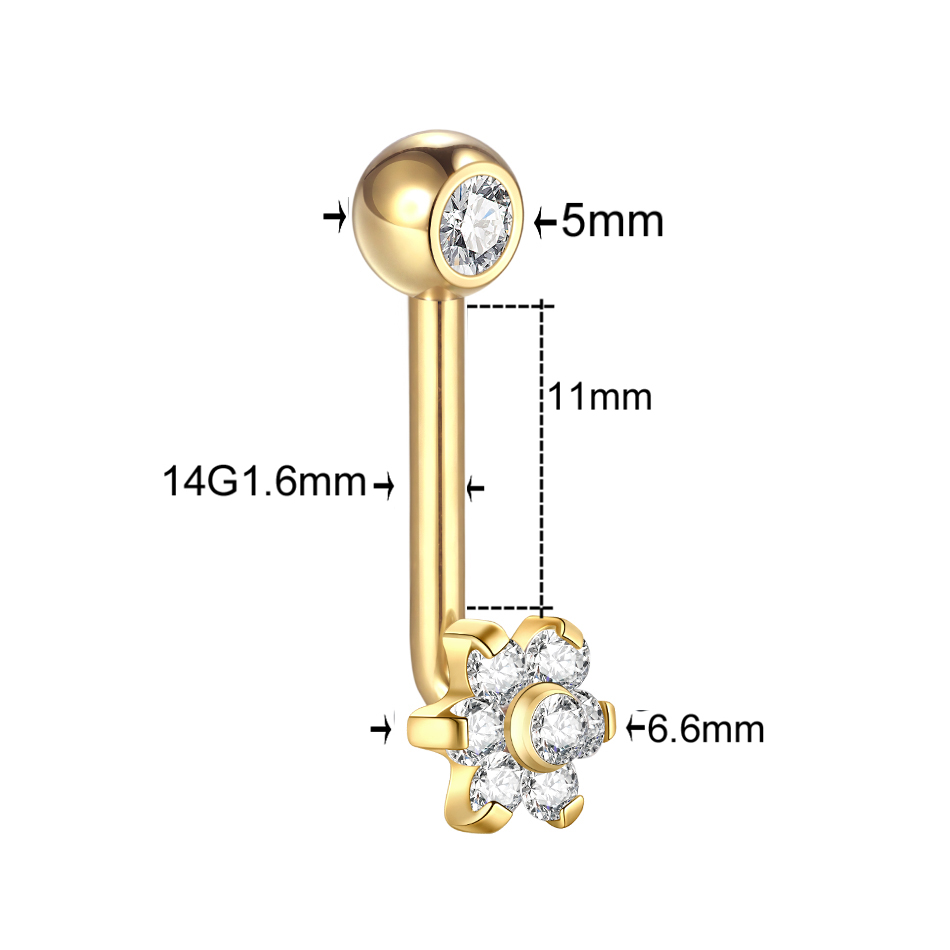 1PC Titan Christina Vertikale  – Body Jewelry Vch Bewertung und Preis