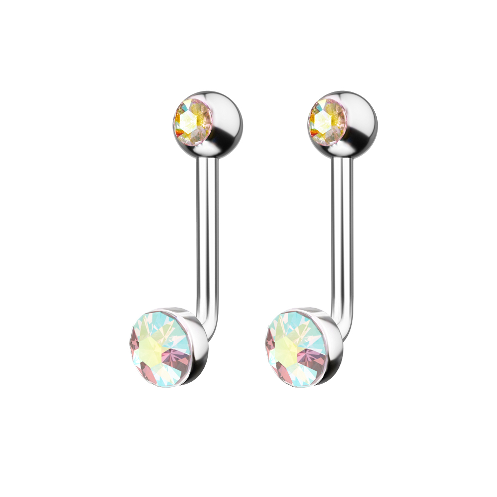 1PC F136 Titan 14G CZ Edelstei – Body Jewelry Vch Bewertung und Preis