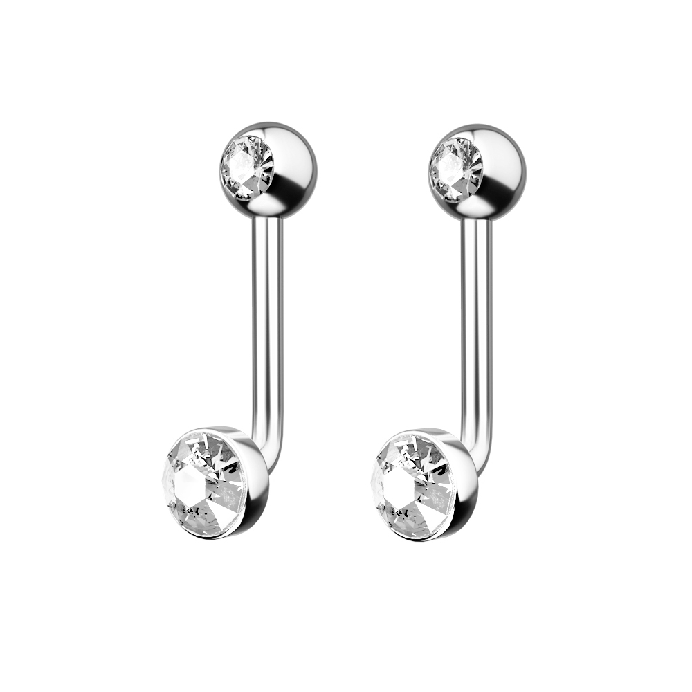 1PC F136 Titan 14G CZ Edelstei – Body Jewelry Vch Bewertung und Preis