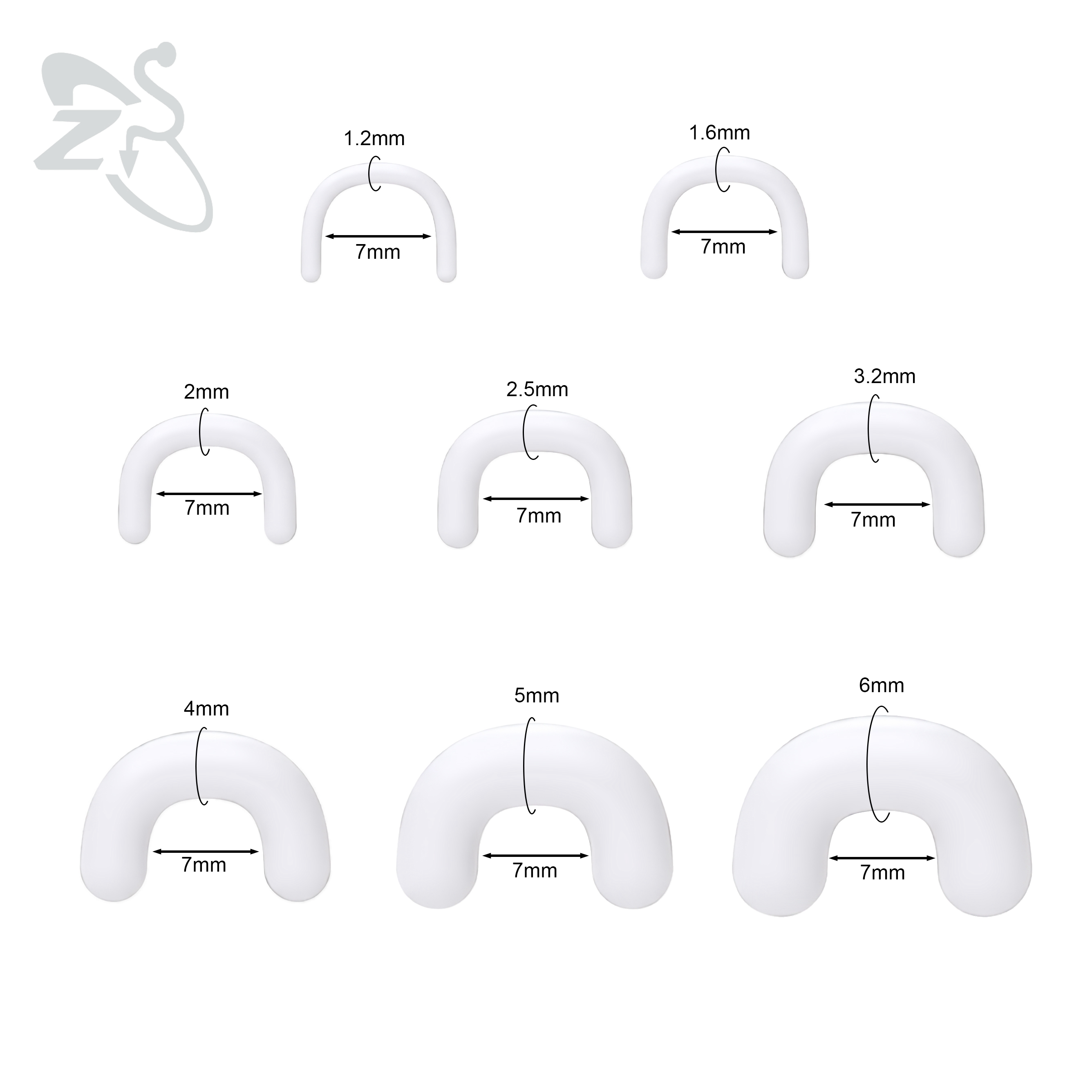 ZS 1 Stück U-förmiger Acryl-Na – Zs Body Jewelry Bewertung und Preis