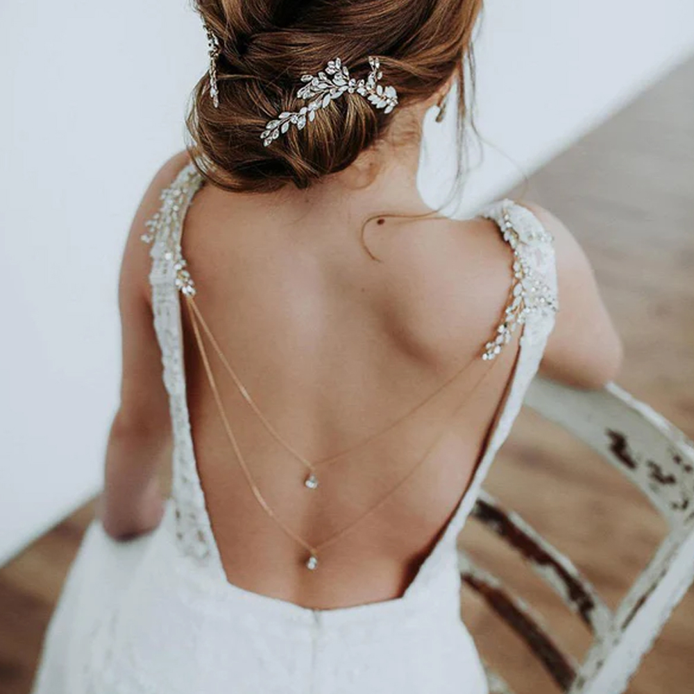 Zirkon Quaste Anhänger zurück  – Body Jewelry For Backless Dress Bewertung und Preis