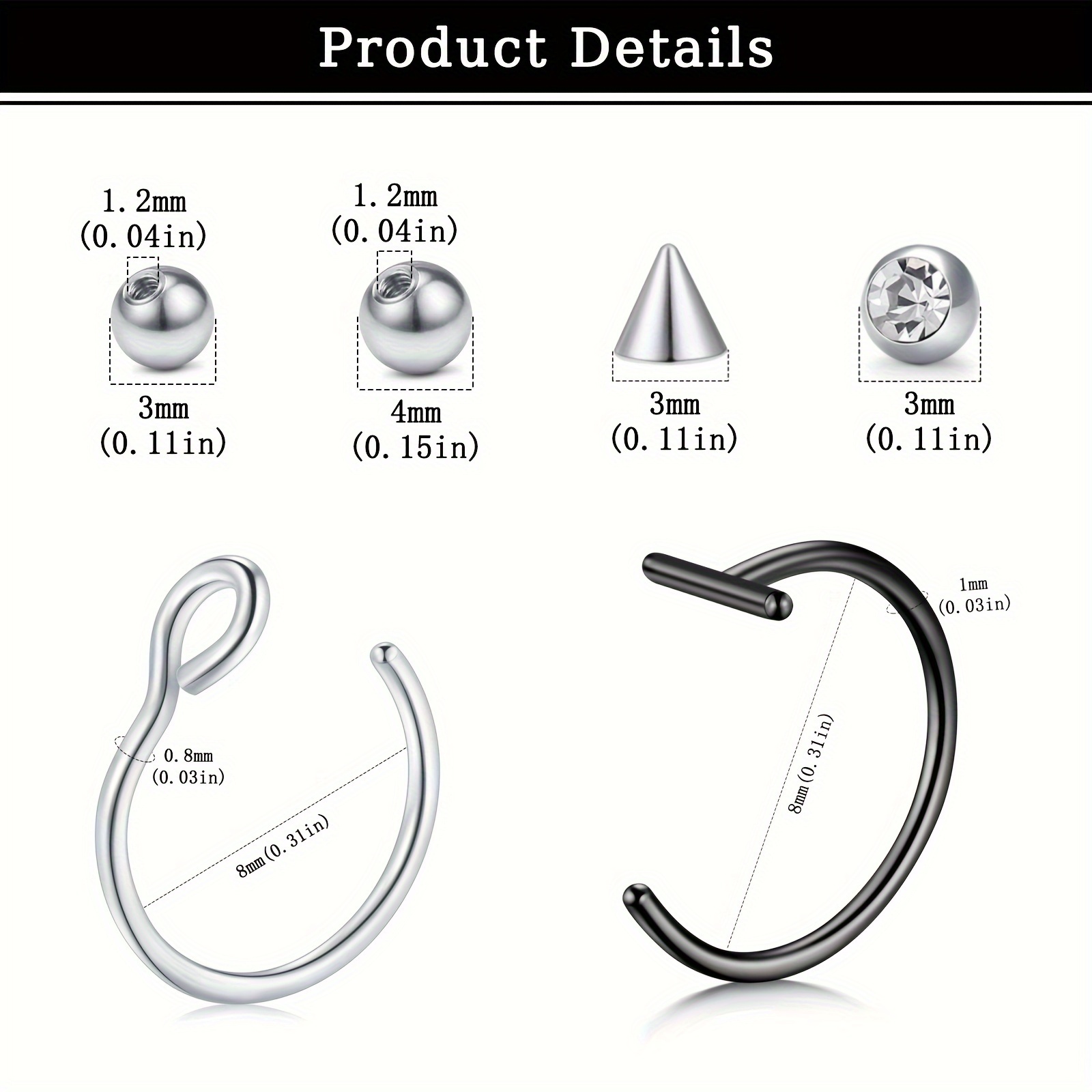 Fake-Piercings, Fake-Lippenrin – Body Jewelry Piercing Bewertung und Preis
