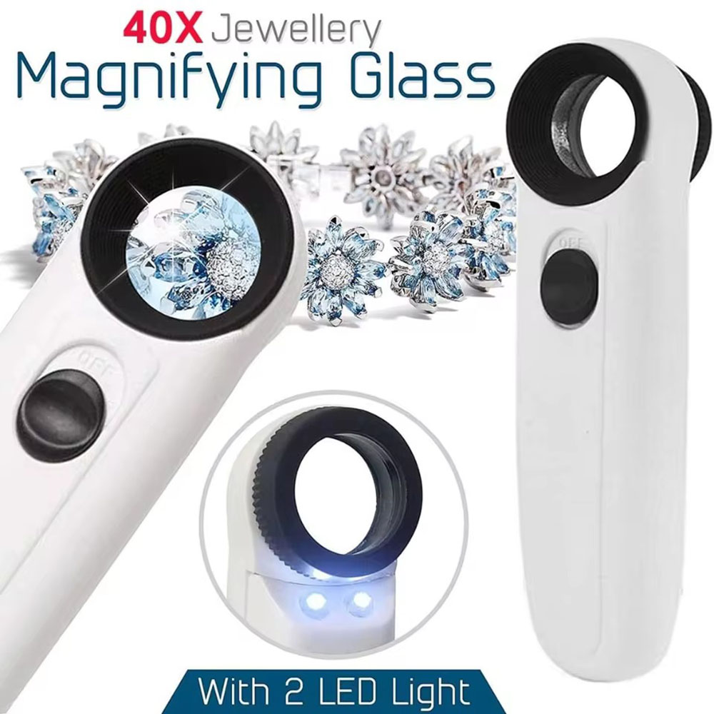 40-fache Lupe mit 2 LED-Leucht – Body Jewelry Websites Bewertung und Preis