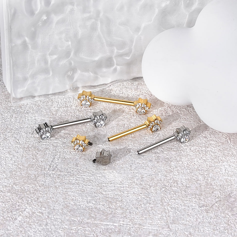 1 Stück Titan Blume Nippel Pie – Body Jewelry Nipple Rings Bewertung und Preis