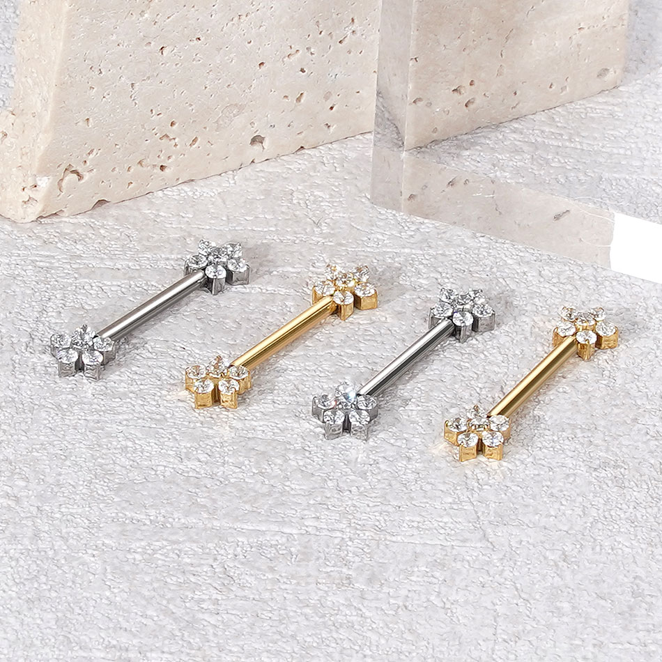 1 Stück Titan Blume Nippel Pie – Body Jewelry Nipple Rings Bewertung und Preis