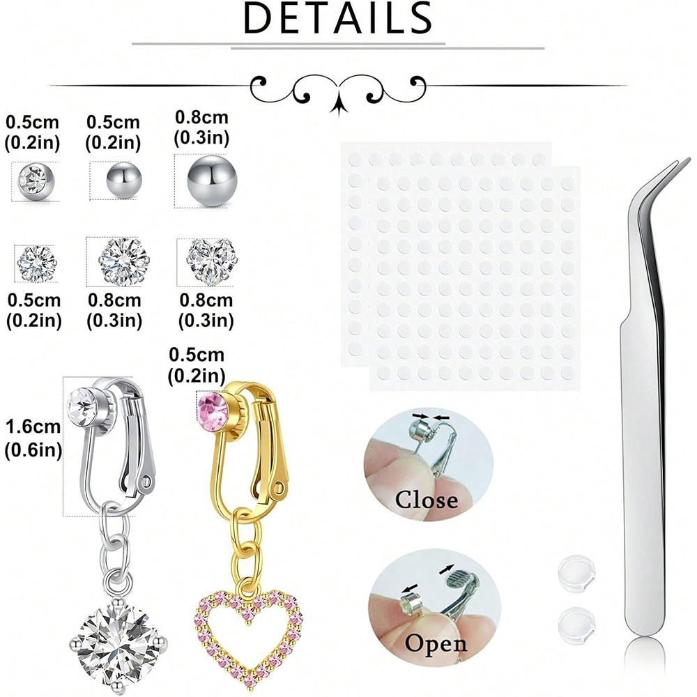 Goldener Fake-Belly-Piercing m – Body Jewelry Piercing Bewertung und Preis