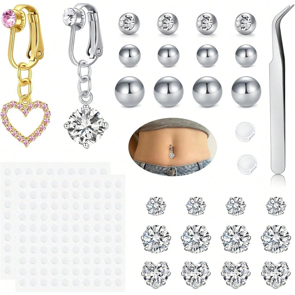 Goldener Fake-Belly-Piercing m – Body Jewelry Piercing Bewertung und Preis