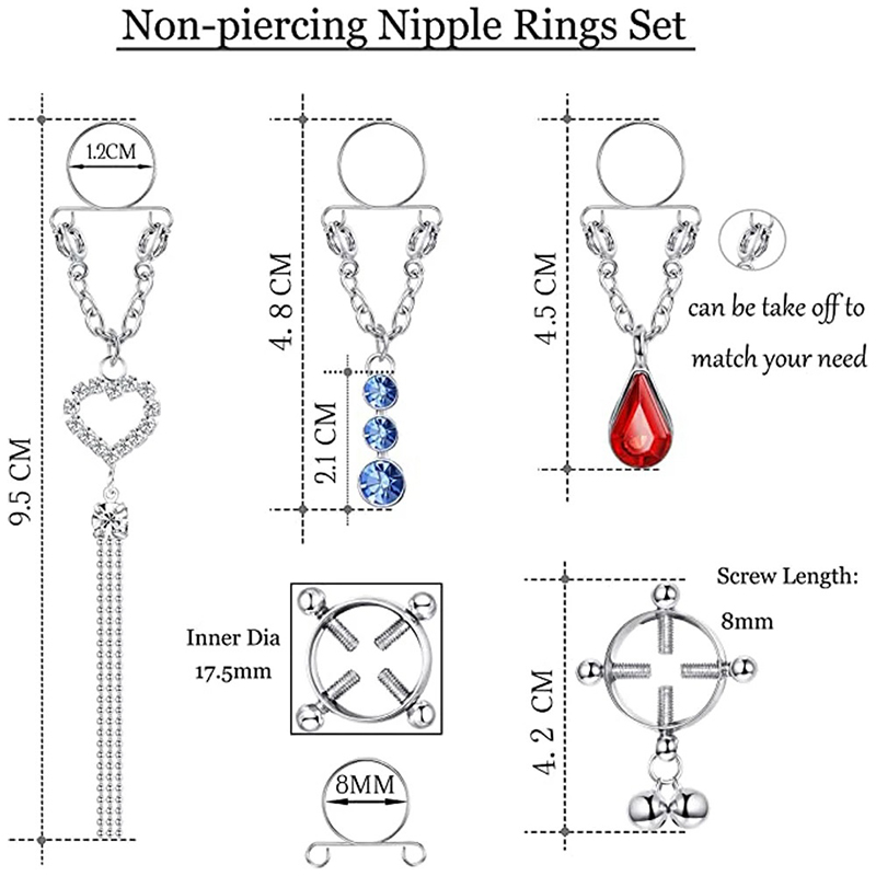 Neuer, sexy, verstellbarer, kü – Body Jewelry Nipple Rings Bewertung und Preis
