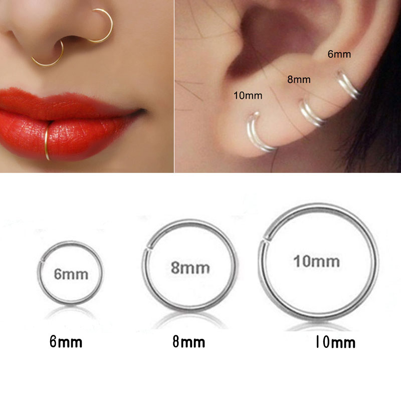 925 silber nase ring lippen ri – Body Jewelry Lip Ring Bewertung und Preis