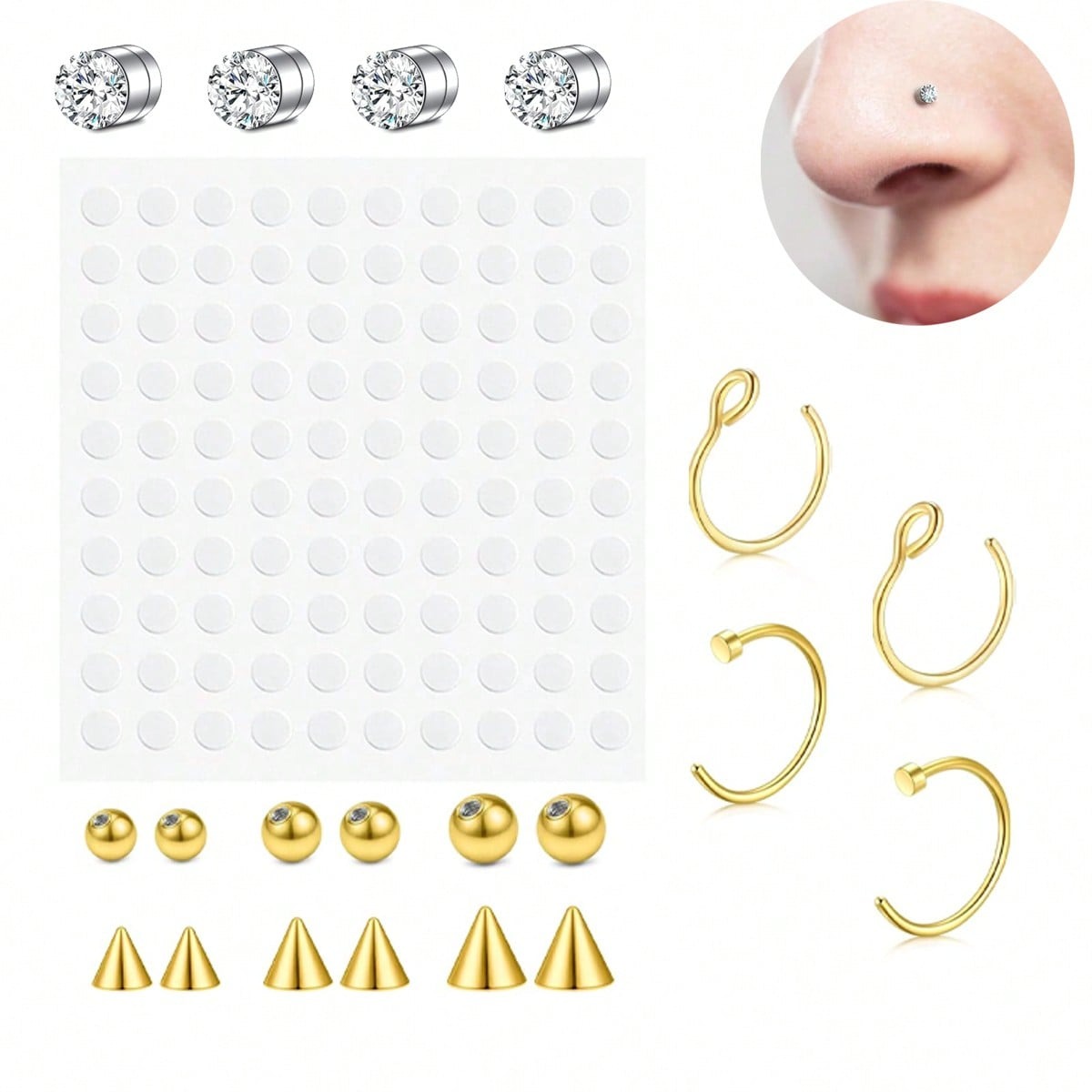 Künstliche Nasenringe, künstli – Body Jewelry Piercing Bewertung und Preis