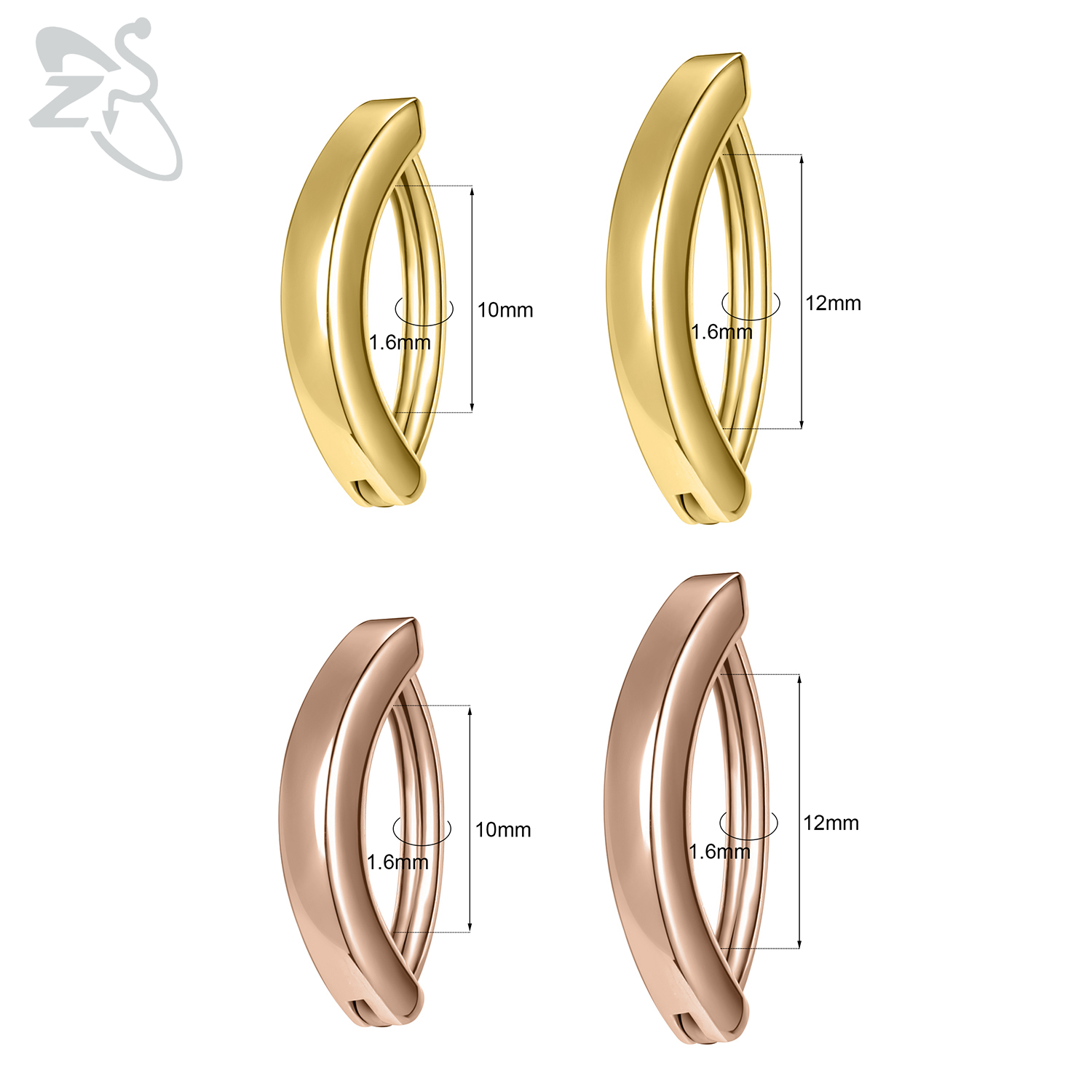 ZS 1 STÜCK Gold Farbe 14 K 925 – Zs Body Jewelry Bewertung und Preis