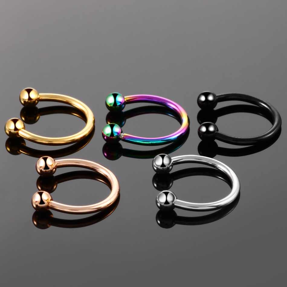 1/5 Stücke Titan Hufeisen Sept – Body Jewelry Nipple Rings Bewertung und Preis
