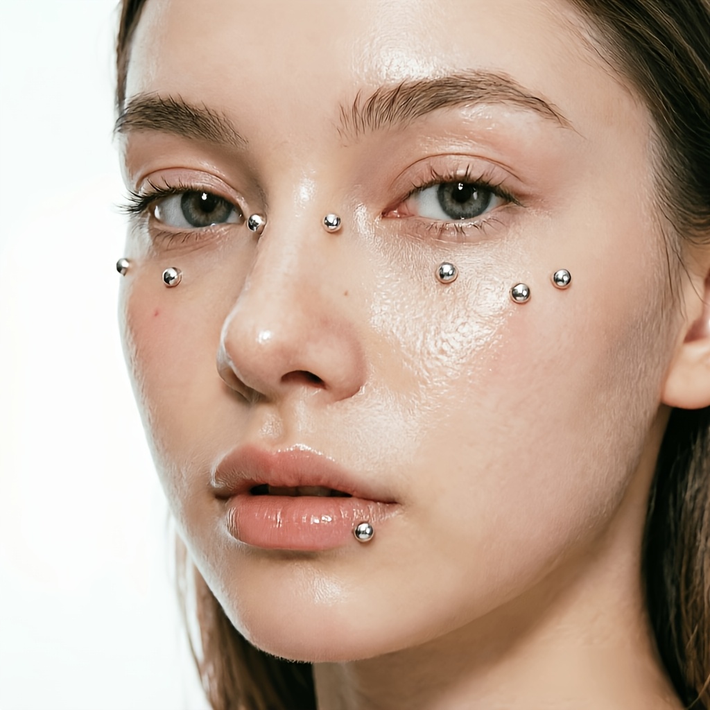 4-teiliges Set selbstklebender – Body Jewelry Piercing Bewertung und Preis